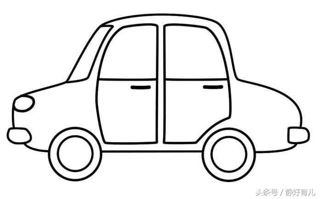 简笔画绘制炫酷的卡通小汽车（8款汽车主题简笔画）(1)